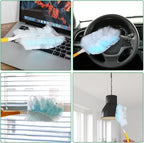 Duster Refills,Static Dust Removal Brush Disposable Replacement Head Compatible with Swiffer Duster Refills for Electronics, Furniture, Blinds, Ceiling Fans (Blue, 18 PCS)