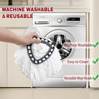 12 Pack Spin Mop Replacement Heads, Mop Replace Head Easywring 1-Tank System, Mop Head Replacement for Hardwood Floor Cleaning, Machine Washable and Easy to Replace