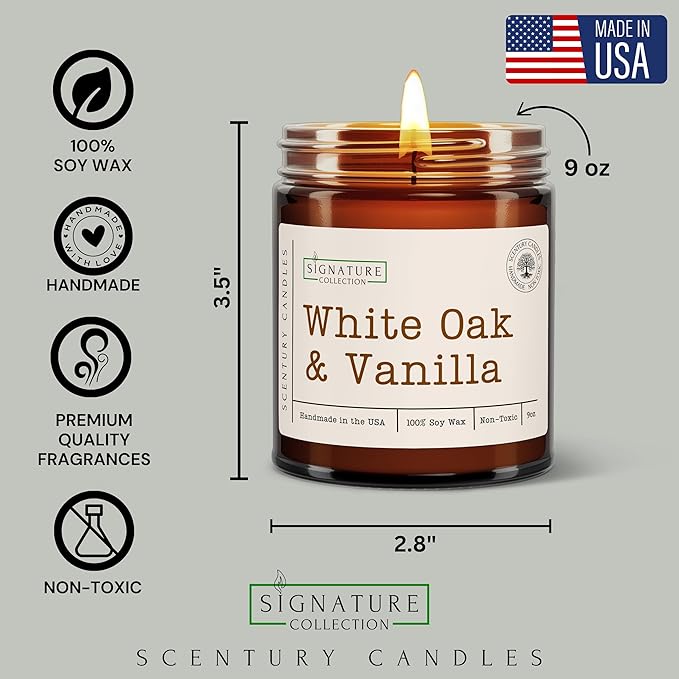 Velvet Vanilla Scented Candle, Many Scents to Choose from, All Natural Non-Toxic Soy Wax, Handmade in The USA (Velvet Vanilla)