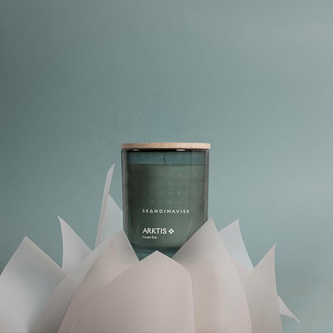 Skandinavisk ARKTIS 'Artcic' Scented Candle, Special Edition, Scent Notes: Windswept Woods and Arctic Sage, Spearmint and Snowflakes, Vegan Formula, 7.0 oz.