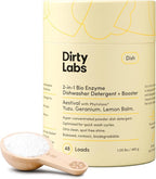 Dirty Labs | Dishwasher Detergent and Booster | Aestival Scent | 48 Loads (1 lb) | Ultra Clean, Spot Free, Quick Wash Optimized | Hyper Concentrated