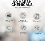 FREY Natural Liquid Fabric Softener & Conditioner | Laundry Softener for Clothing | Works In All Machines + HE | Powered by Natural Ingredients (2-pack, Fragrance-free)