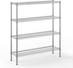 14" Deep x 48" Wide x 54" Height Wire Shelving Kit | 4-Tier | NSF Commercial Storage Rack Unit