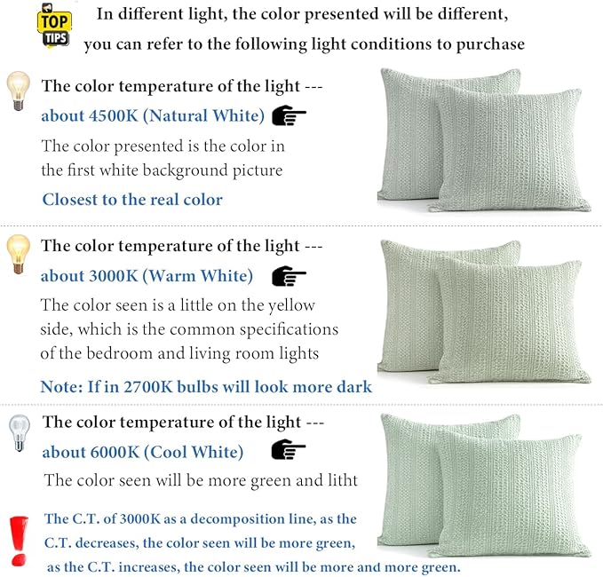 Sage Green Pillow Covers 18x18 Boho Throw Pillow Covers Set of 2 Decorative Pillow Shams Stone Washed Cotton Pillowcase for Couch Sofa Chair Bed Car
