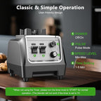 1800W Smoothie Blender and Grinder Combo 70OZ Large Capacity Countertop Blenders for Kitchen High Speed Blender for Smoothies Ice Crushing Frozen Drinks Puree