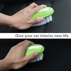 Carpet and Upholstery Cleaning Brush,Carpet Scrubber Stiff Bristle Detailing Scrub Brushes,Interior Leather Brush for Car and Home (Green)