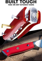 Dalstrong Boning Knife - 6 inch - Shogun Series - Japanese AUS-10V Super Steel Knife Gift- Vacuum Treated- Crimson Red ABS Handle - Razor Sharp Fillet Knife - Meat Cutting, Carving, Trimming w/Sheath