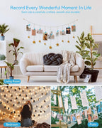 Clothes Pins Mini Clothespins Blue - 100 PCS Wooden Paper Photo Clips Tiny Colored Small Clothespins for Pictures with Jute Twine, Ideal for Baby Shower, Crafts, Home Office Decoration