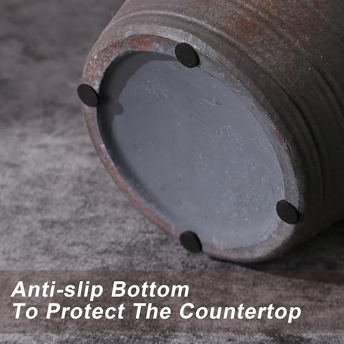 Farmhouse Vase for Home Decor, Vintage Rustic Terracotta Flower Vase Suitable for Home Decor, Living Room, Shelf, Dining Table. 10.9IN ZSHLXM