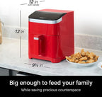 Deco Chef 5.8QT Air Fryer, 8-in-1 Smart Cooking Programs, Nonstick and Dishwasher-Safe Basket, Red