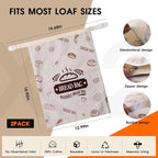 2 Pack Beeswax Bread Bags for Sourdough,Reusable Cotton Beeswax Bag for Homemade Bread, Keep Your Loaf Fresh, Extra Large and Easy to Clean Cotton Storage Bag 17x13 Inch
