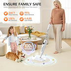 Powerful Handheld Steam Mop With 11 Accessories, 23FT Power Cord, 266℉Deep Cleaning, 2 Steam Modes & Multi-Purpose Steamer For Sealed Hard Floor, Laminate, Marble, Stone Floors