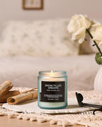 M&SENSE Snow Filled Dream - Jasmine & Pine Scented Natural Soy Wax Cotton Wick Candle for Home Decor, 7.05oz 50 Hours Long Lasting Winter Scent Holiday Gifts for Women Men