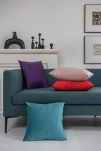 Throw Pillow Covers 12x20 Red: 2 Pack Cozy Soft Velvet Rectangular Decorative Pillow Cases for Farmhouse Home Decor