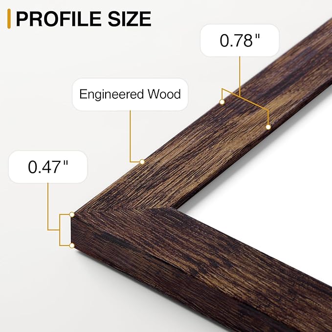 Vittanly 15 Pack Picture Frames Collage Wall Decor, Multi Sizes Including 3pcs 8x10, 6pcs 5x7 and 6pcs 4x6 Photo Frames, Gallery Frame Set for Wall or Tabletop Display, Black, Brown and White