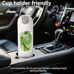 Portable Personal Blender, USB Rechargeable for Smoothie Shakes, with 12 Stainless Steel Blades & 16 Oz/450ML Cup and Extra Handle Lid, for Travel Sports Gym (White)