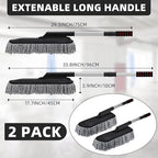 Tanlade 2 Pack Microfiber Car Duster Exterior Scratch Free with Extendable Handle Soft Car Duster Kit for Cleaning Dust Brush Set for Exterior Interior Cleaning Tools (Gray)