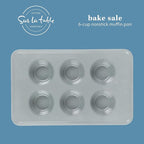 SUR LA TABLE Kitchen Essentials Bake Sale 6 Cup PFOA, PFAS, PTFE Free Nonstick Round Muffin/Cupcake Pan - Linen White