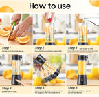 Portable Blender Make Shakes and Smoothies - USB Rechargeable Personal Size Mini Blender Freshly Squeezed, 380Ml BPA Free Travel Cup in Picnic/Office/Gym