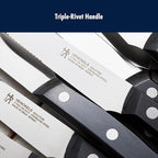 HENCKELS Solution Razor-Sharp Steak Knife Set of 8, German Engineered Informed by 100+ Years of Mastery,Black