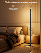 2 Pack Corner Floor Lamp, 65" RGB LED Corner Lamp, Color Changing Ambient Lighting with Music Sync - App and Remote Control LED Lamp for Bedroom, Living Room, Gaming Room