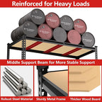 PrimeZone 60" W X 24" D X 72" H Heavy Duty Garage Storage Shelves - Adjustable Metal Shelving Unit, 5 Tier Industrial Shelves for Storage Standing Utility Rack for Warehouse, Pantry, Basement, Black