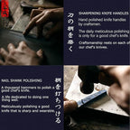 MITSUMOTO SAKARI Japanese Santoku Chef Knife, 8 Inch Kitchen Knife - Razor Sharp VG-Pro Steel Core, Precision Cutting for Meat & Veggies, Comfort Grip Ergonomic G10 Handle