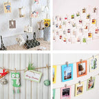 DurReus Small Clothespins Decorations Display Art Project Wood Kitchen Clips Chip Bags Clothesline Pins with Twine Pack 50 White