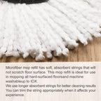 12 Pack Spin Mop Replacements Head, Mop Heads Replace Compatible for Oceda EasyWring 1 Tank System, Deep Cleaning, Microfiber Refills for Hardwood Floors Surface,with 2 Base