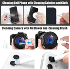 walrfid 2 Pack Laptop Phone Screen Cleaner Kit, Computer Keyboard Brush Cleaning Spray for iPhone AirPods MacBook iPad, 20-in-1 Electronic Device Tool for Camera Earbud TV Tablet Car Screens, White