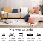 Off White Pillow Covers 18x18 Throw Pillow Covers Set of 2 Boho Decorative Pillow Shams Stone Washed Cotton Pillowcase for Couch Sofa Chair Bed Car