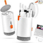 walrfid 2 Pack Laptop Phone Screen Cleaner Kit, Computer Keyboard Brush Cleaning Spray for iPhone AirPods MacBook iPad, 20-in-1 Electronic Device Tool for Camera Earbud TV Tablet Car Screens, White