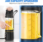 Mulli Portable Blender, 24oz Travel Blender for Shakes and Smoothies, USB Rechargeable Mixer with a Lid for Travel Gym