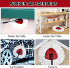 10 Pack Spin Mop Replacement Heads, Mop Replace Head Easywring 1-Tank System, Mop Head Replacement for Hardwood Floor Cleaning, Machine Washable and Easy to Replace