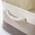 Storage Basket Fabric Sturdy Canvas Storage Bins Organizer with Handles for Clothes and Toy Storage Foldable Storage Boxes Cubes