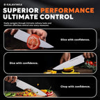 8 Inch Chef Knife, German Steel Razor Sharp Blade, Balanced for Precision Cutting, Kitchen Knife with Gifted Wooden Sheath, BBQ Essentials (SAMJNA)