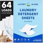 Laundry Detergent Sheets - Pre-Measured Laundry Sheets - Powerful Stain Removal - Gentle on Skin & Fabrics - Works in All Washers - Convenient and Travel Friendly (Ocean Breeze)