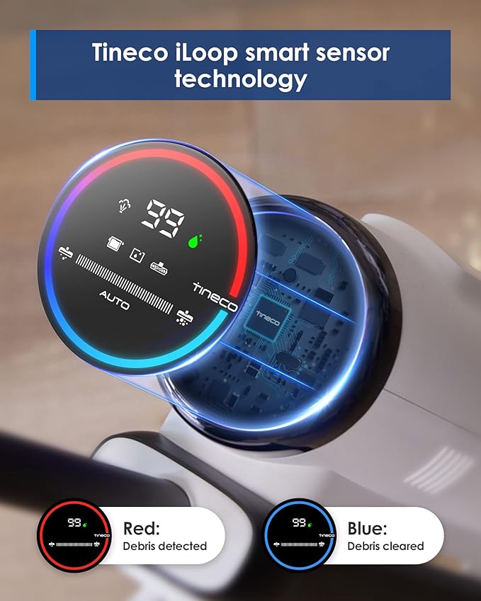 Tineco Corded Wet Dry Vacuum Steam Mop All-in-one, Hardwood Floor Cleaner Great for Sticky Messes, Floor ONE S5 Steam Smart for Hard Floors with Digital Display and Long Run Time