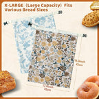 Bread Bags for Homemade bread,2 Pack Sourdough Bread Bags,Beeswax Bread Bags for Bourdough,Reusable Bread Storage