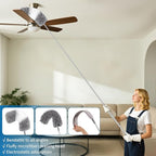 4PCS Dusters for Cleaning, Extendable Microfiber Duster with Extension Pole Up to 100'', Bendable Washable Cleaner Dusters for Cleaning Fan, High Ceiling, Blinds, Furniture, Car