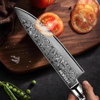 Chef Knife 8 Inch, Professional Kitchen Knife 67 Layers VG10 Damascus Cutting Knife Chopping for Home Kitchen Wood Handle, Full Tang, Gift Box