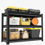 Garage Storage Shelves Heavy Duty, 40”W Shelving Units and Storage Rack, 1500LBS Loads Shelving Units, Adjustable 3-Tier Metal Shelves for Industrial Storage, 40”W×16”D×36”H,Black