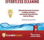 Toilet Tablets 4 Pack | Bleach & Chlorine Free, Dual-action Whitening with 1% Hydrogen Peroxide | Plumbers' Choice | Automatic Toilet Bowl Cleaner Tablets | Long-lasting Cleaning Supplies