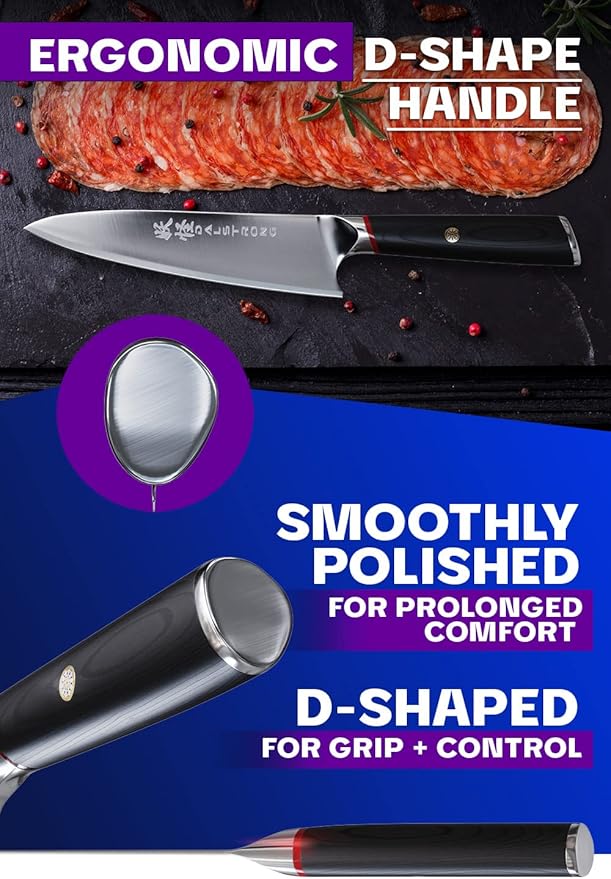 Dalstrong Chef Knife - 8 inch - Phantom Series - Japanese High-Carbon AUS8 Steel Kitchen Knife - Pakkawood Handle - Cooking Knife - Razor Sharp Chef's Knife - Sheath Included
