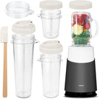 Tribest PB-430GY-A Personal Blender II, Mason Jar Ready Personal Blender with Mason Jar Mug, Gray