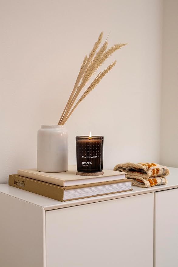Skandinavisk Hygge 'Cosiness' Scented Candle, Special Edition, Scent Notes: Black Tea and Mint Leaves, Dried Apples and Baked Cinnamon, Vegan Formula, 7.0 oz.
