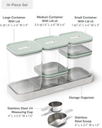 Caraway 14-Piece Glass Airtight Food Storage Containers with Lids – Non-Toxic, BPA-Free Kitchen Storage Containers – Stackable, Space-Saving Airtight Containers for Dry Goods and More - Mist