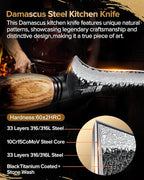 XINZUO 7.5 Inch Fillet Knife For Fish,Damascus Super Steel Boning Knife For Meat Chicken Cutting, Professional Sharp Kitchen Fishing Fillet Knife With Ergonomic Handle