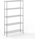 14" Deep x 48" Wide x 86" Height Wire Shelving Kit | 5-Tier | NSF Commercial Storage Rack Unit