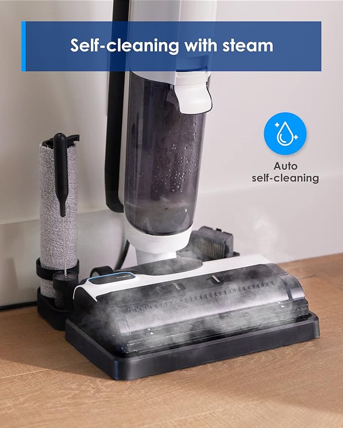 Tineco Corded Wet Dry Vacuum Steam Mop All-in-one, Hardwood Floor Cleaner Great for Sticky Messes, Floor ONE S5 Steam Smart for Hard Floors with Digital Display and Long Run Time